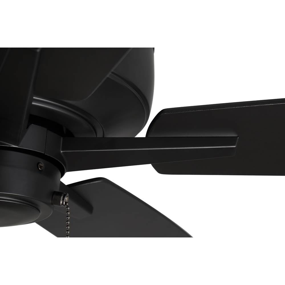Craftmade S60FB5-60FBGW Flat Black Super Pro 60'' 5-blade Ceiling Fan In Flat Black W/ Flat Black/greywood Blades; Light Kit Optional (not Included) Image 7