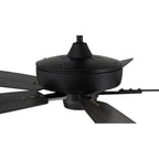 Craftmade S60FB5-60FBGW Flat Black Super Pro 60'' 5-blade Ceiling Fan In Flat Black W/ Flat Black/greywood Blades; Light Kit Optional (not Included) Image 5