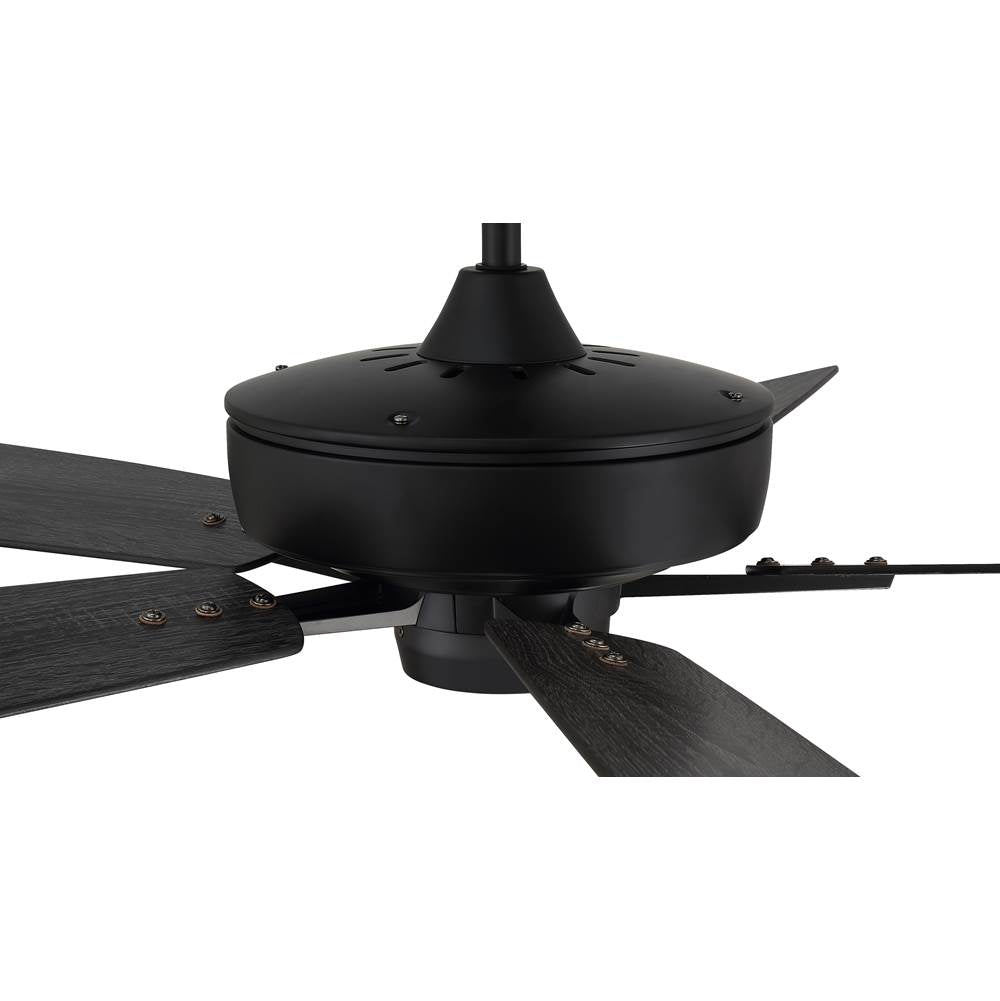Craftmade S60FB5-60FBGW Flat Black Super Pro 60'' 5-blade Ceiling Fan In Flat Black W/ Flat Black/greywood Blades; Light Kit Optional (not Included) Image 5