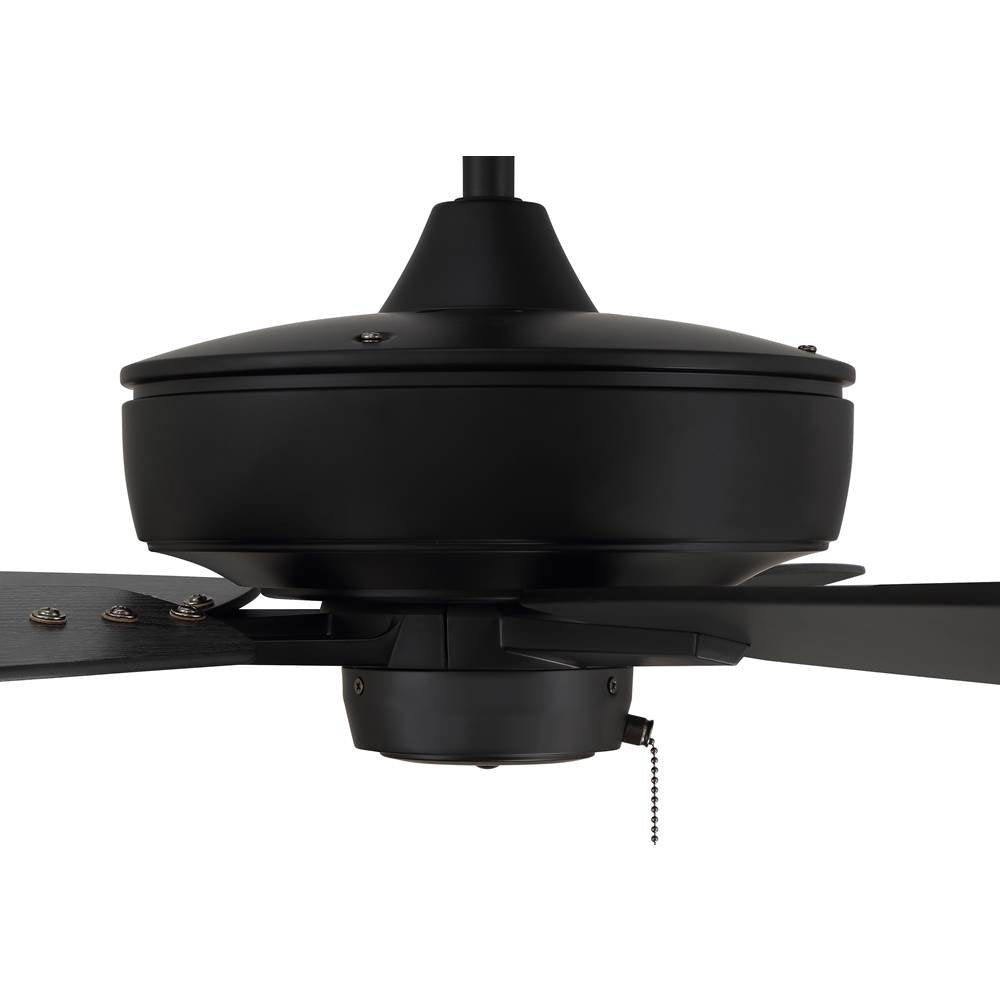Craftmade S60FB5-60FBGW Flat Black Super Pro 60'' 5-blade Ceiling Fan In Flat Black W/ Flat Black/greywood Blades; Light Kit Optional (not Included) Image 4