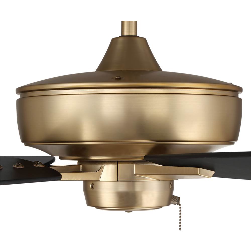 Craftmade S60SB5-60BWNFB Satin Brass Super Pro 60'' 5-blade Ceiling Fan In Satin Brass W/ Black Walnut/flat Black Blades; Light Kit Optional (not Included) Image 8