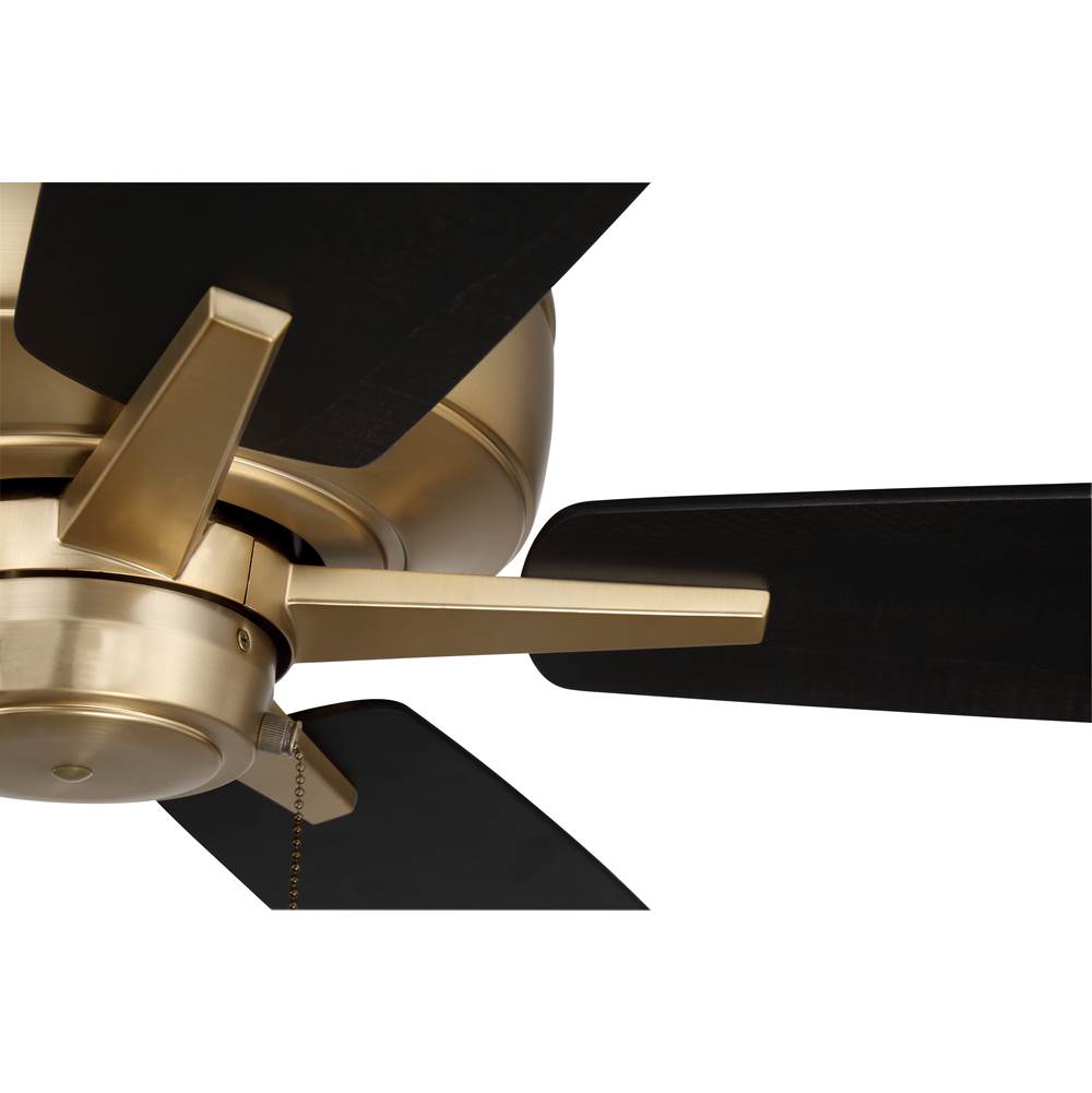 Craftmade S60SB5-60BWNFB Satin Brass Super Pro 60'' 5-blade Ceiling Fan In Satin Brass W/ Black Walnut/flat Black Blades; Light Kit Optional (not Included) Image 7