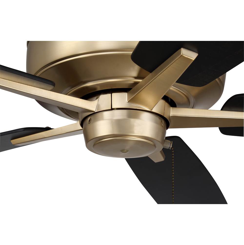 Craftmade S60SB5-60BWNFB Satin Brass Super Pro 60'' 5-blade Ceiling Fan In Satin Brass W/ Black Walnut/flat Black Blades; Light Kit Optional (not Included) Image 3