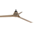 Craftmade SEA56FB3 Flat Black Sea Scape 56'' 3-blade Indoor/outdoor (wet) Ceiling Fan In Flat Black W/ Light Wood Grain Blades; Light Kit Included (optional) Image 3