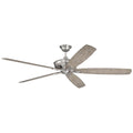 Craftmade Santori 72'' 5-blade Ceiling Fan In Brushed Polished Nickel W/ Coffee Blades; Light Kit Optional (not Included)