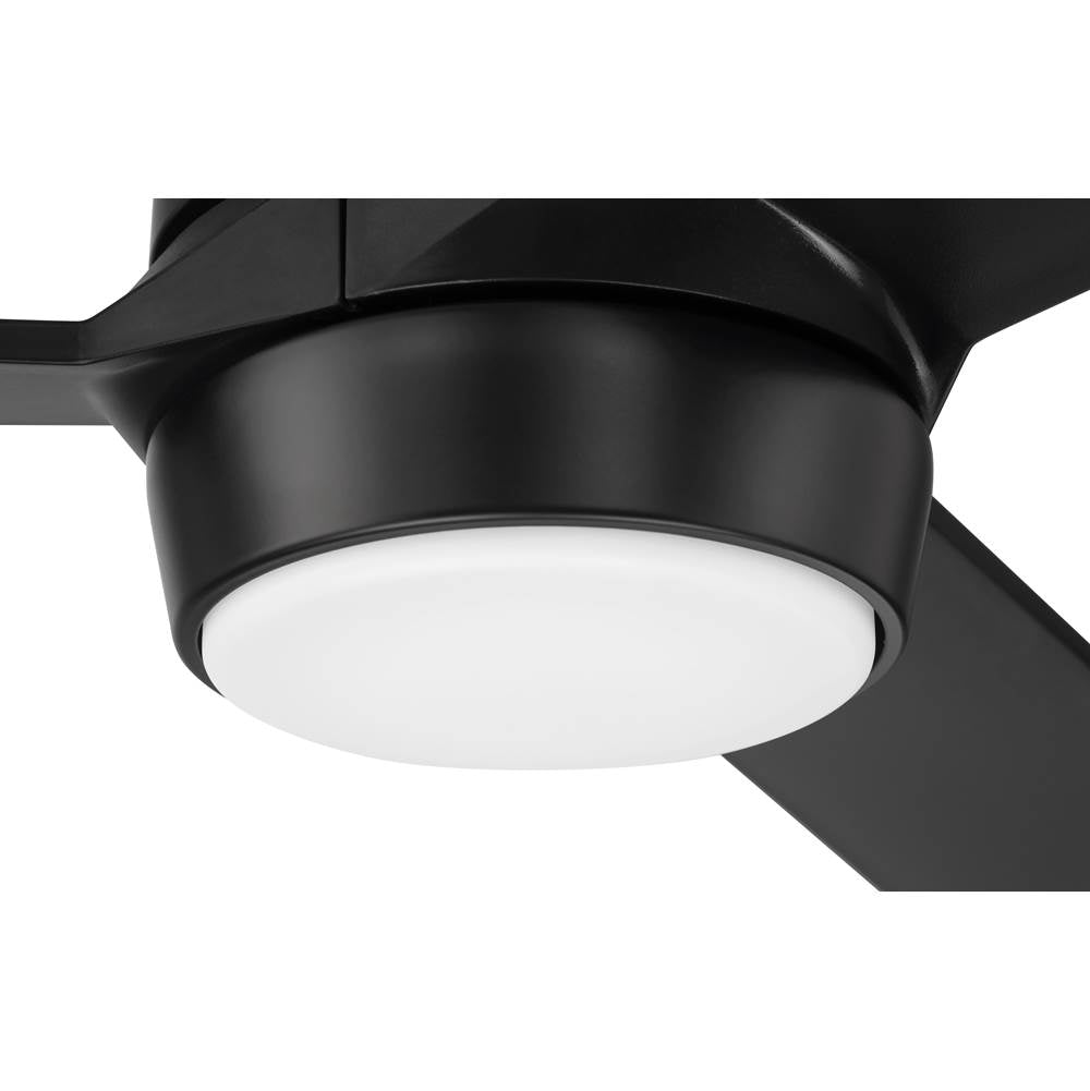 Craftmade STL60FB3-NWF Flat Black Sterling 60'' 3-blade Indoor/outdoor (wet) Ceiling Fan In Flat Black With Flat Black Blades, Light Kit Included (optional) Image 4
