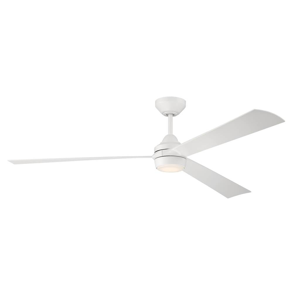 Craftmade Sterling 60'' 3-blade Indoor/outdoor (wet) Ceiling Fan In Flat Black With Flat Black Blades, Light Kit Included (optional)