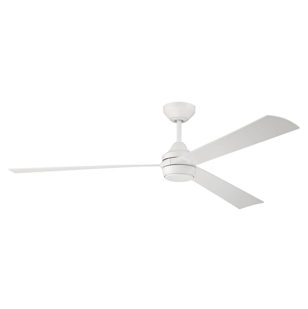 Craftmade STL60W3-NWF White Sterling 60'' 3-blade Indoor/outdoor (wet) Ceiling Fan In White With White Blades, Light Kit Included (optional) Image 3