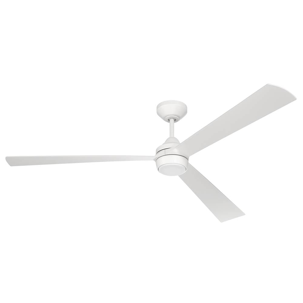 Craftmade STL60W3-NWF White Sterling 60'' 3-blade Indoor/outdoor (wet) Ceiling Fan In White With White Blades, Light Kit Included (optional) Image 2