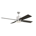Craftmade TEA52BNK4 Brushed Polished Nickel Teana 52'' 4-blade Ceiling Fan In Brushed Polished Nickel W/ Brushed Nickel/walnut Blades; Light Kit Included (optional) Image 1