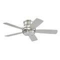 Craftmade TMPH44BNK5 Brushed Polished Nickel Tempo Hugger 44'' 5-blade Ceiling Fan In Brushed Polished Nickel W/ Brushed Nickel/maple Blades; Light Kit Included (optional) Image 1