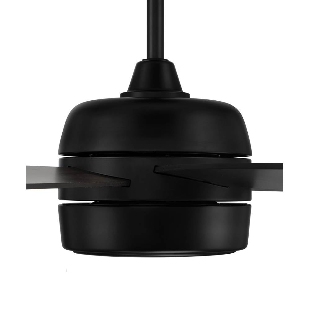 Craftmade TRV52FB6-NWF Flat Black Trevor 52'' 6-blade Indoor/outdoor (damp)ceiling Fan In Flat Black With Flat Black/greywood Blades, Light Kit Included (optional) Image 7