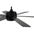 Craftmade TRV52FB6-NWF Flat Black Trevor 52'' 6-blade Indoor/outdoor (damp)ceiling Fan In Flat Black With Flat Black/greywood Blades, Light Kit Included (optional) Image 6
