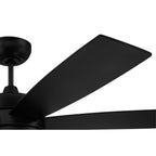 Craftmade TRV52FB6-NWF Flat Black Trevor 52'' 6-blade Indoor/outdoor (damp)ceiling Fan In Flat Black With Flat Black/greywood Blades, Light Kit Included (optional) Image 5