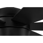 Craftmade TRV52FB6-NWF Flat Black Trevor 52'' 6-blade Indoor/outdoor (damp)ceiling Fan In Flat Black With Flat Black/greywood Blades, Light Kit Included (optional) Image 4