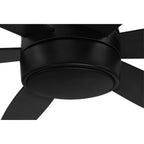 Craftmade TRV52FB6-NWF Flat Black Trevor 52'' 6-blade Indoor/outdoor (damp)ceiling Fan In Flat Black With Flat Black/greywood Blades, Light Kit Included (optional) Image 3