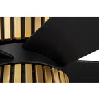 Craftmade TRY52FBSB5-NWF Flat Black,Satin Brass Theiry 52'' 5-blade Ceiling Fan In Flat Black/satin Brass With Flat Black/black Walnut Blades, Light Kit Included (optional) Image 6