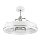 Craftmade TYL24WPLN3-NWF White,Polished Nickel Taylor 20'' 3-blade Ceiling Fan In White/polished Nickel With Clear Acrylic Blades, Light Kit Included (optional) Image 1