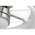 Craftmade TYL24WPLN3-NWF White,Polished Nickel Taylor 20'' 3-blade Ceiling Fan In White/polished Nickel With Clear Acrylic Blades, Light Kit Included (optional) Image 5