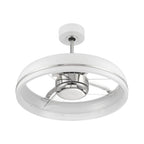 Craftmade TYL24WPLN3-NWF White,Polished Nickel Taylor 20'' 3-blade Ceiling Fan In White/polished Nickel With Clear Acrylic Blades, Light Kit Included (optional) Image 3