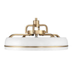 Craftmade TYL24WSB3-NWF White,Satin Brass Taylor 20'' 3-blade Ceiling Fan In White/satin Brass With Clear Acrylic Blades, Light Kit Included (optional) Image 7