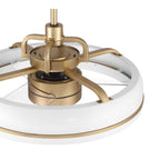 Craftmade TYL24WSB3-NWF White,Satin Brass Taylor 20'' 3-blade Ceiling Fan In White/satin Brass With Clear Acrylic Blades, Light Kit Included (optional) Image 4