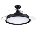 Craftmade Union 42'' 3-blade Indoor/outdoor (damp) Ceiling Fan In Flat Black W/ Clear Acrylic Blades; Integrated Light Kit