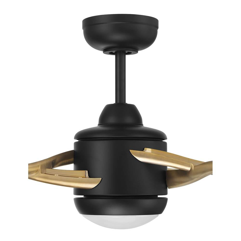 Craftmade VIA72FBSB3 Flat Black,Satin Brass Viva 72'' 3-blade Ceiling Fan In Flat Black/satin Brass W/ Flat Black Fabric Texture Abs Blades; Light Kit Included (optional) Image 8