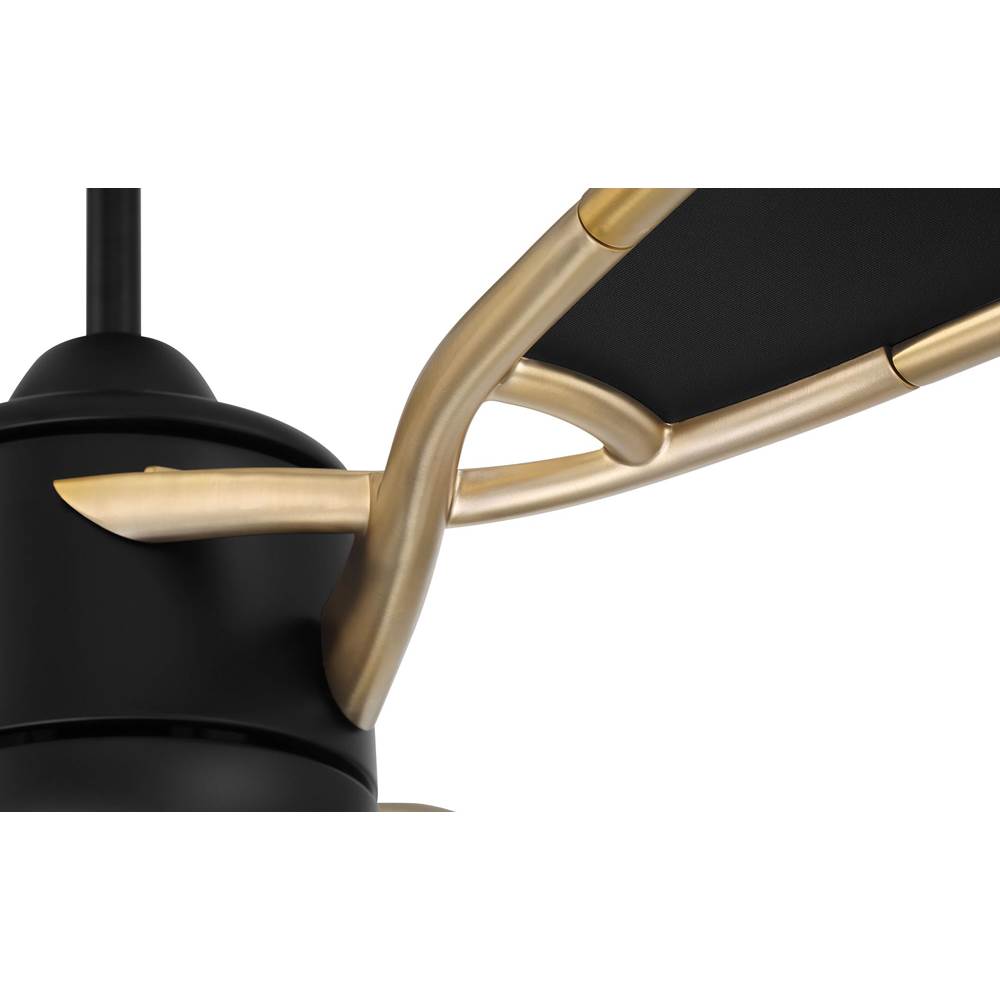 Craftmade VIA72FBSB3 Flat Black,Satin Brass Viva 72'' 3-blade Ceiling Fan In Flat Black/satin Brass W/ Flat Black Fabric Texture Abs Blades; Light Kit Included (optional) Image 7
