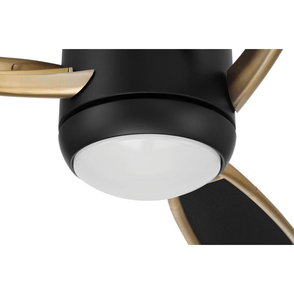 Craftmade VIA72FBSB3 Flat Black,Satin Brass Viva 72'' 3-blade Ceiling Fan In Flat Black/satin Brass W/ Flat Black Fabric Texture Abs Blades; Light Kit Included (optional) Image 6
