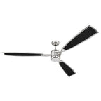 Craftmade VIA72PLN3 Polished Nickel Viva 72'' 3-blade Ceiling Fan In Polished Nickel W/ Flat Black Fabric Texture Abs Blades; Light Kit Included (optional) Image 9