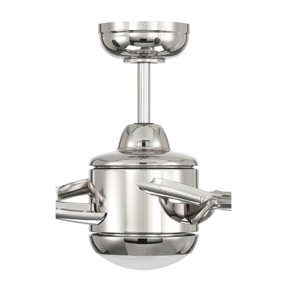 Craftmade VIA72PLN3 Polished Nickel Viva 72'' 3-blade Ceiling Fan In Polished Nickel W/ Flat Black Fabric Texture Abs Blades; Light Kit Included (optional) Image 8