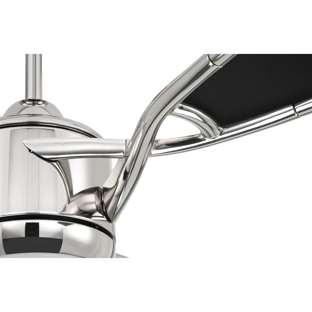 Craftmade VIA72PLN3 Polished Nickel Viva 72'' 3-blade Ceiling Fan In Polished Nickel W/ Flat Black Fabric Texture Abs Blades; Light Kit Included (optional) Image 7