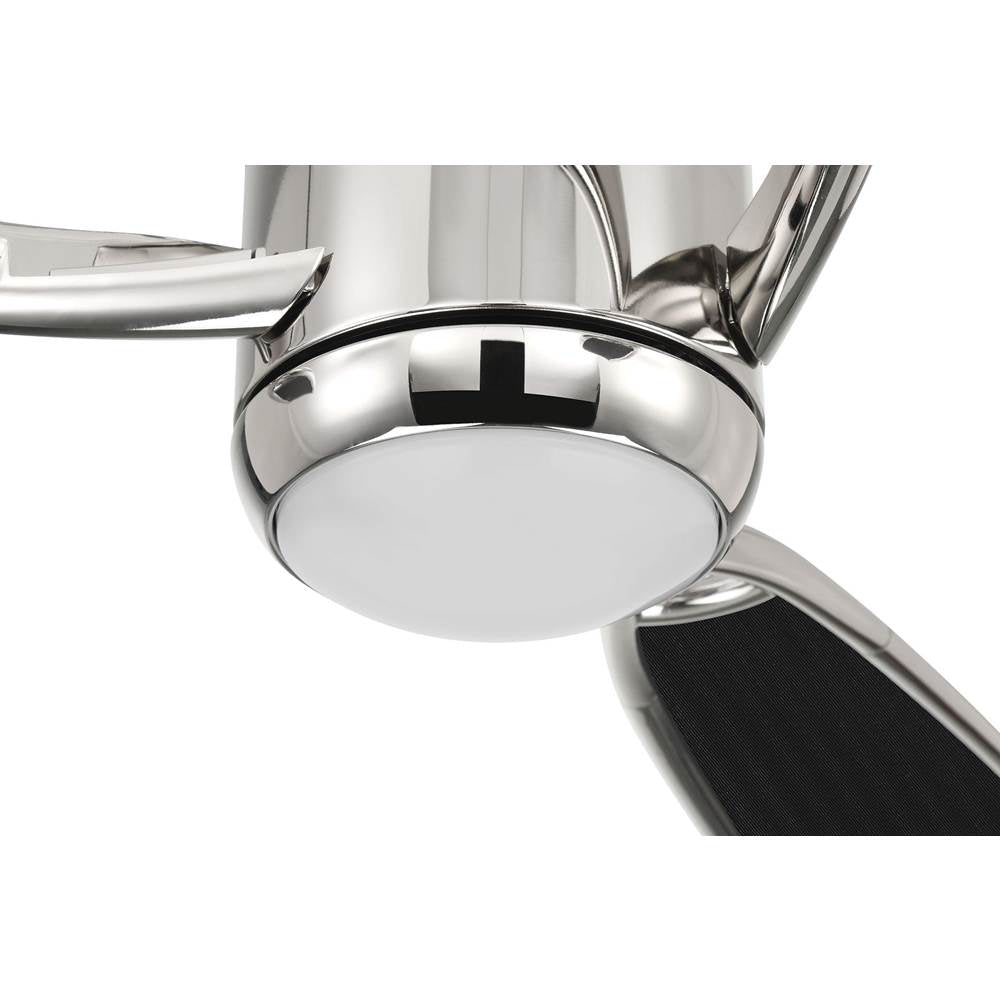 Craftmade VIA72PLN3 Polished Nickel Viva 72'' 3-blade Ceiling Fan In Polished Nickel W/ Flat Black Fabric Texture Abs Blades; Light Kit Included (optional) Image 6