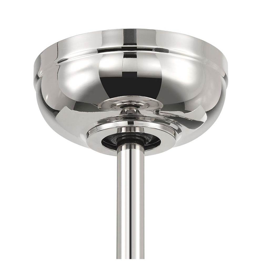Craftmade VIA72PLN3 Polished Nickel Viva 72'' 3-blade Ceiling Fan In Polished Nickel W/ Flat Black Fabric Texture Abs Blades; Light Kit Included (optional) Image 4