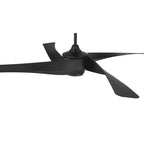 Craftmade VNN58FB4 Flat Black Venn 58'' 4-blade Indoor/outdoor (damp) Ceiling Fan In Flat Black W/ Flat Black Blades; Light Kit Optional (sold Separately) Image 5