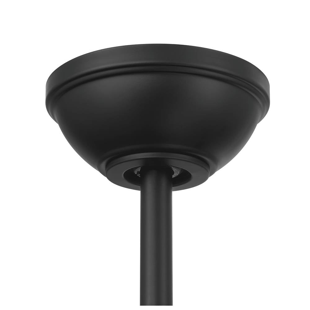 Craftmade VNN58FB4 Flat Black Venn 58'' 4-blade Indoor/outdoor (damp) Ceiling Fan In Flat Black W/ Flat Black Blades; Light Kit Optional (sold Separately) Image 6