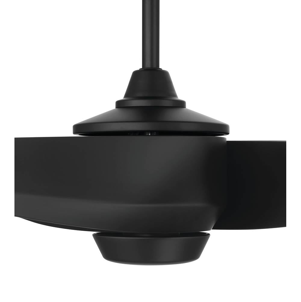 Craftmade VNN58FB4 Flat Black Venn 58'' 4-blade Indoor/outdoor (damp) Ceiling Fan In Flat Black W/ Flat Black Blades; Light Kit Optional (sold Separately) Image 4