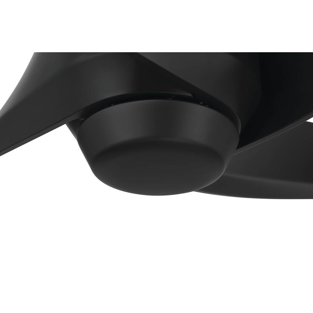 Craftmade VNN58FB4 Flat Black Venn 58'' 4-blade Indoor/outdoor (damp) Ceiling Fan In Flat Black W/ Flat Black Blades; Light Kit Optional (sold Separately) Image 3