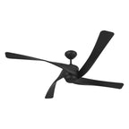 Craftmade VNN58FB4 Flat Black Venn 58'' 4-blade Indoor/outdoor (damp) Ceiling Fan In Flat Black W/ Flat Black Blades; Light Kit Optional (sold Separately) Image 2