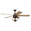 Craftmade WIN56ABZWP5 Aged Bronze Brushed Winton 56'' 5-blade Ceiling Fan In Aged Bronze Brushed W/ Weathered Pine Blades; Integrated Light Kit Image 1