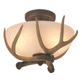 Craftmade X1611-EB European Bronze Antler 2 Light Semi Flush In European Bronze Image 1