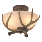 Craftmade X1611-EB European Bronze Antler 2 Light Semi Flush In European Bronze Image 1