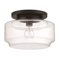 Craftmade X3112-FB Flat Black Peri 1 Light 12'' Flushmount In Flat Black Image 1