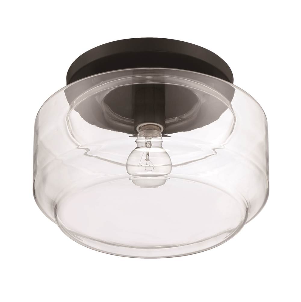 Craftmade X3112-FB Flat Black Peri 1 Light 12'' Flushmount In Flat Black Image 3