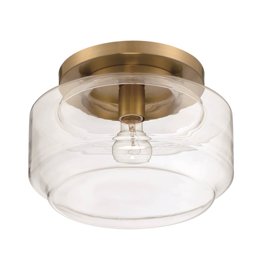 Craftmade X3112-SB Satin Brass Peri 1 Light 12'' Flushmount In Satin Brass Image 3