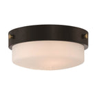 Craftmade Oak Street Oak Street 2 Light 12'' Flushmount In Flat Black