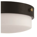 Craftmade X3212-FB Flat Black Oak Street 2 Light 12'' Flushmount In Flat Black Image 2