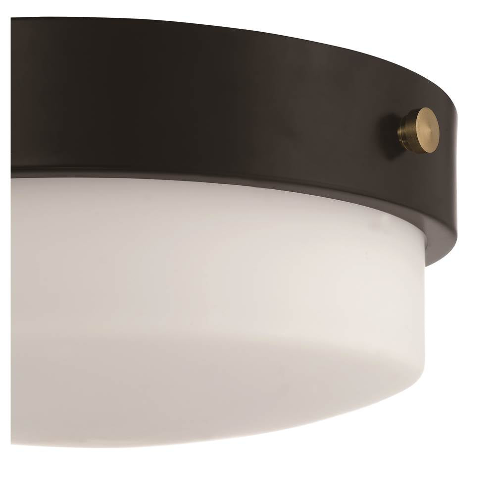 Craftmade X3212-FB Flat Black Oak Street 2 Light 12'' Flushmount In Flat Black Image 2