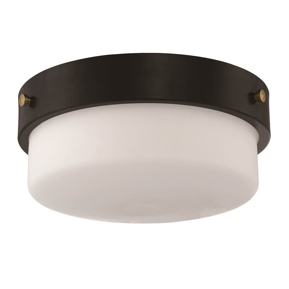 Craftmade X3214-FB Flat Black Oak Street 2 Light 13'' Flushmount In Flat Black Image 2